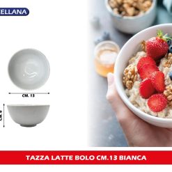 TAZZA LATTE BOLO CM.13 BIANCA