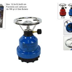 FORNELLO X CARTUCCIA DA CAMPEGGIO GAS 3 COLORI