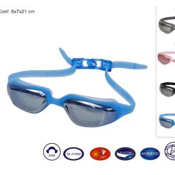 OCCHIALINI ANTI-APPANNAMENTO CON PROTEZIONE UV CON CUSTODIA 4 COLORI