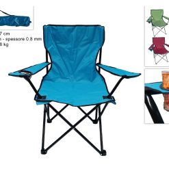 SEDIA CAMPING PIEGHEVOLE METALLO 4 COLORI
