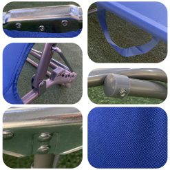 Lettino Mare Pieghevole Telo Poliestere 180x55x62 Blu - immagine 4