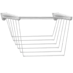 Sicignano | Stendibiancheria da Parete Soffitto Steed, Regolabile, Salvaspazio, Antiruggine, Diverse Misure Disponibili, Struttura Robusta in Plastica e Metallo Rivestito (100 cm)