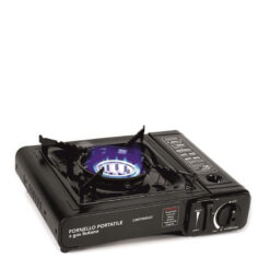 Sicignano | Fornello a Gas Bistrò Portatile con Valigetta, 34x28x7h cm, per Campeggio e Giardino, Utilizzabile con Cartuccia Gas, Compatto Resistente