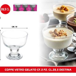 COPPE VETRO GELATO CF.3 PZ. CL.28,5 DESTINA