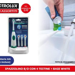 Spazzolino B/O con 4 Testine + Base White - immagine 1