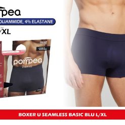 Sicignano | Boxer Seamless Basic Uomo in Microfibra Senza Cuciture – Traspiranti, Elasticizzati, vestibilità Adattabile con Zona Anatomica (IT, Testo, L, XL, Regular, Regular, 3, Blu)