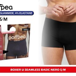 Sicignano | Boxer Seamless Basic Uomo in Microfibra Senza Cuciture – Traspiranti, Elasticizzati, vestibilità Adattabile con Zona Anatomica (IT, Testo, S, M, Regular, Regular, 6, Nero)