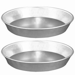 Sicignano | Set 2 Tortiera Conica Bassa in Alluminio 99,5%, Diametro 18 cm, Ideale per Torta, Pastiera, Crostata e Dolci al Forno, Riutilizzabile, Riciclabile