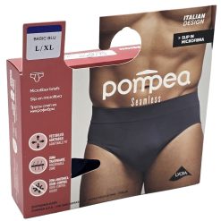 Pompea Slip Uomo Seamless Basic Blu L/XL