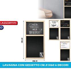 LAVAGNA CON GESSETTO CM.31X60 6 DECORI
