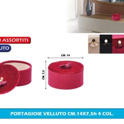 PORTAGIOIE VELLUTO CM.14X7,5h 4 COL.