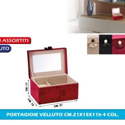 PORTAGIOIE VELLUTO CM.21X15X11h 4 COL.
