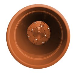 Veca Vaso Rotondo Verona Plastica Terracotta cm.25 - immagine 5