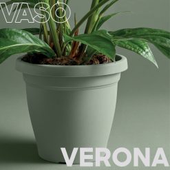 Veca Vaso Rotondo Verona Plastica Terracotta cm.25 - immagine 2
