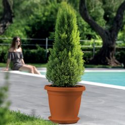 Veca Vaso Rotondo Verona Plastica Terracotta cm.25 - immagine 4
