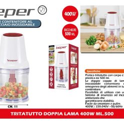 TRITATUTTO DOPPIA LAMA 400W ML.500