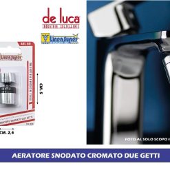 AERATORE SNODATO CROMATO DUE GETTI