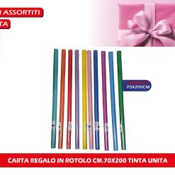 CARTA REGALO IN ROTOLO CM.70X200 TINTA UNITA