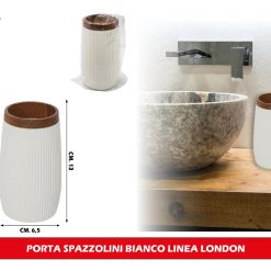 PORTA SPAZZOLINI BIANCO LINEA LONDON