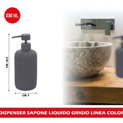 DISPENSER SAPONE LIQUIDO GRIGIO LINEA COLOR