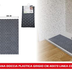PEDANA DOCCIA PLASTICA GRIGIO CM.40X73 LINEA COLOR