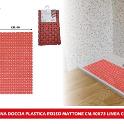 PEDANA DOCCIA PLASTICA ROSSO MATTONE CM.40X73 LINEA COLOR