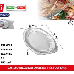 VASSOIO ALLUMINIO SMALL SET 1 PZ. FOLI' PACK