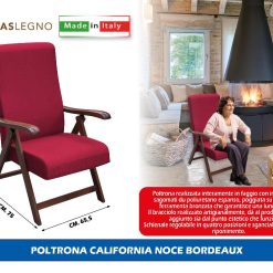 POLTRONA CALIFORNIA NOCE BORDEAUX