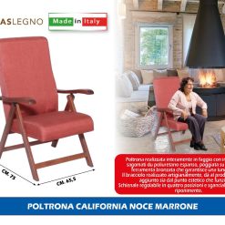 POLTRONA CALIFORNIA NOCE MARRONE
