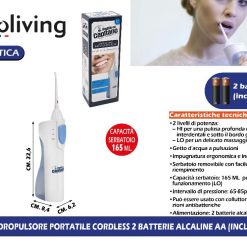 IDROPULSORE PORTATILE CORDLESS 2 BATTERIE ALCALINE AA (INCL.)