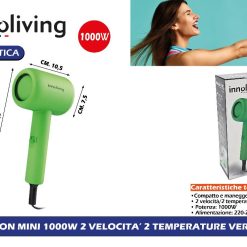 PHON MINI 1000W 2 VELOCITA' 2 TEMPERATURE VERDE