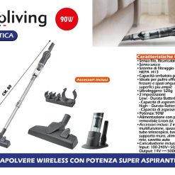 ASPIRAPOLVERE WIRELESS CON POTENZA SUPER ASPIRANTE 90W
