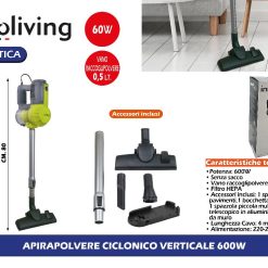 APIRAPOLVERE CICLONICO VERTICALE 600W