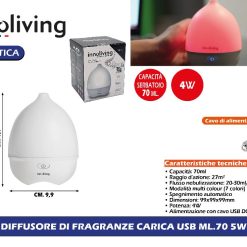 DIFFUSORE DI FRAGRANZE CARICA USB ML.70 5W