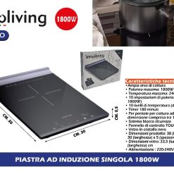 PIASTRA AD INDUZIONE SINGOLA 1800W