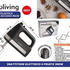 SBATTITORE ELETTRICO 4 FRUSTE 300W