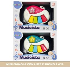 MINI PIANOLA CON LUCE E SUONO 2 ASS.