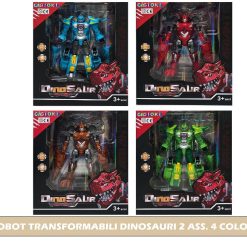 ROBOT TRANSFORMABILI DINOSAURI 2 ASS. 4 COLORI