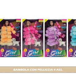 BAMBOLA CON PELLICCIA 4 ASS.