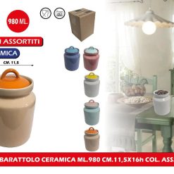 BARATTOLO CERAMICA ML.980 CM.11,5X16h COL. ASS.