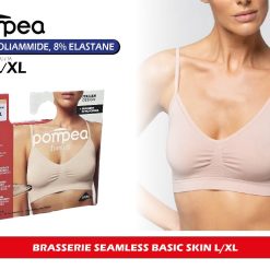 Sicignano | Reggiseno Senza Ferretto Brasserie Seamless in Microfibra Senza Cuciture - Spalla Stretta, Finiture Piatte, Elastica, Confortevole (IT, Testo, L, XL, Regular, Regular, 2, Naturale)