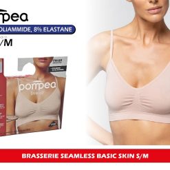 Sicignano | Reggiseno Senza Ferretto Brasserie Seamless in Microfibra Senza Cuciture - Spalla Stretta, Finiture Piatte, Elastica, Confortevole (IT, Testo, S, M, Regular, Regular, 6, Naturale)