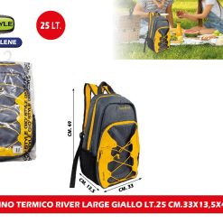 ZAINO TERMICO RIVER LARGE GIALLO LT.25 CM.33X13,5X49h