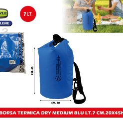 BORSA TERMICA DRY MEDIUM BLU LT.7 CM.20X45h