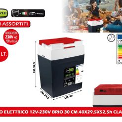 FRIGO ELETTRICO 12V-230V BRIO 30 CM.40X29,5X52,5h CLASSE E
