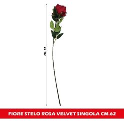 FIORE STELO ROSA VELVET SINGOLA CM.62