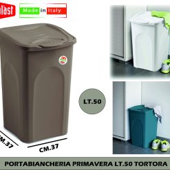 PORTABIANCHERIA PRIM. LT.50 TORTORA BUCATO LAVANDERIA LAVATRICE (Copia)