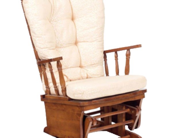poltrona dondolo legno dallas cuscino beige