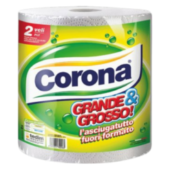 Rotolone Carta Corona Grande&Grosso – 2 Veli, 1 Rotolo da 816 g, Super Assorbente, Made in Italy