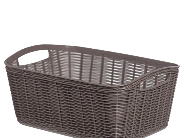 Bama Contenitore La Canestrina 31×21,5x13h Tortora – Portaoggetti Multiuso Stile Naturale